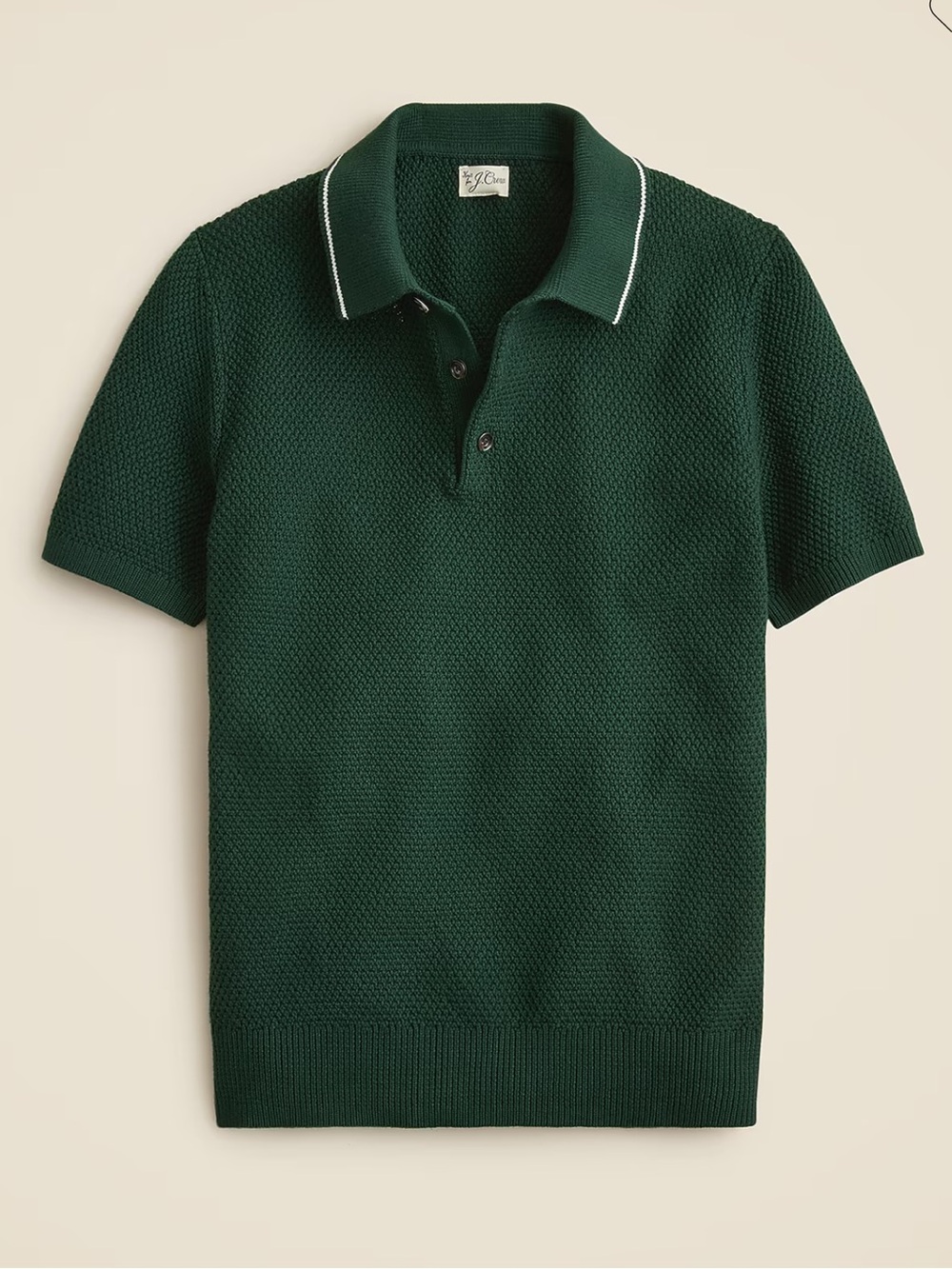 ⛳🌲 J.Crew Men's Piqué Polo Shirt | Size M | Forest Green